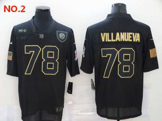 Men's Pittsburgh Steelers #78 Alejandro Villanueva Jersey NO.2;